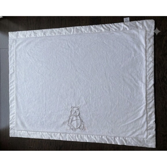 Disney Other - Walt Disney Collection Winnie the Pooh Embroidered Baby Blanket Reversible